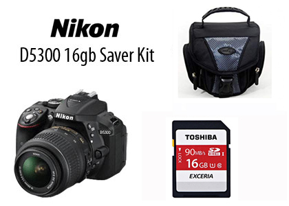 Nikon D5300 18-55mm AF-P VR 16gb Saver Kit